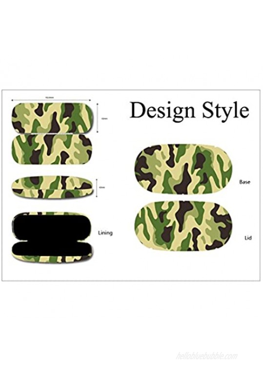 Suri Store Eyeglasses Hard Case Camo Cactus Printed Cute Clamshell Protective Holder C L6.1 W2.4 H1.5inch