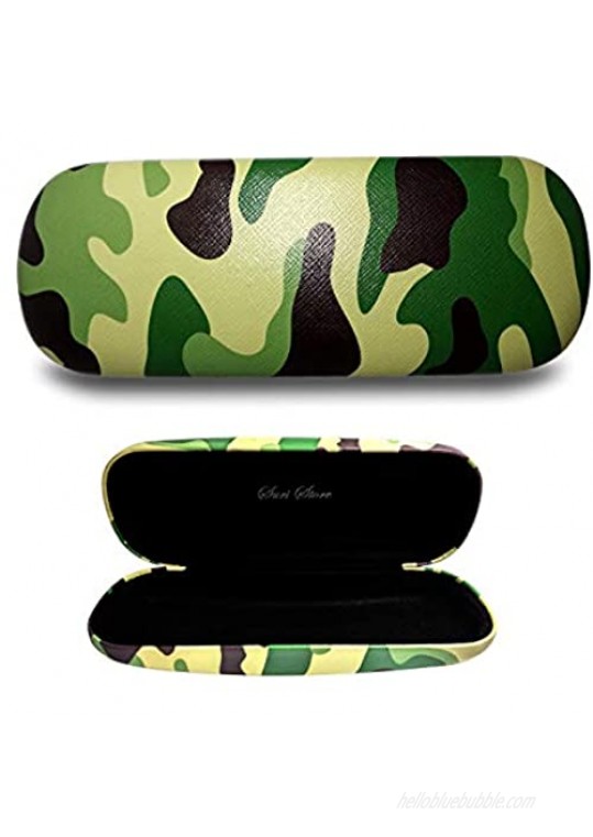 Suri Store Eyeglasses Hard Case Camo Cactus Printed Cute Clamshell Protective Holder C L6.1 W2.4 H1.5inch