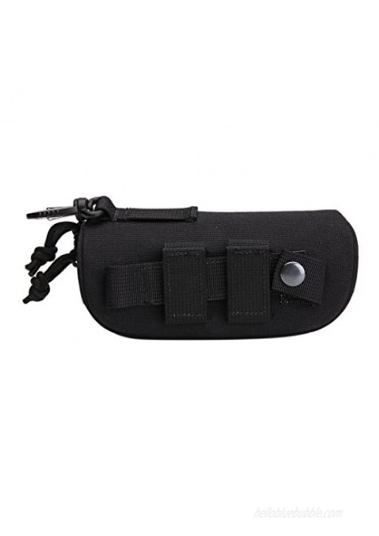 Tactical Molle Zipper 1000D Nylon Sunglasses Case Eyeglasses Hard Case Outdoor Portable Travel Carry Glasses Case
