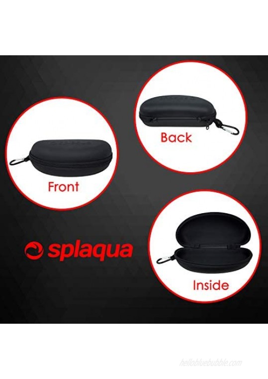 Waterproof Sunglasses and Eyeglasses Case - Durable Hard EVA Zippered Glasses Holder with Back Pack Clip - by Splaqua
