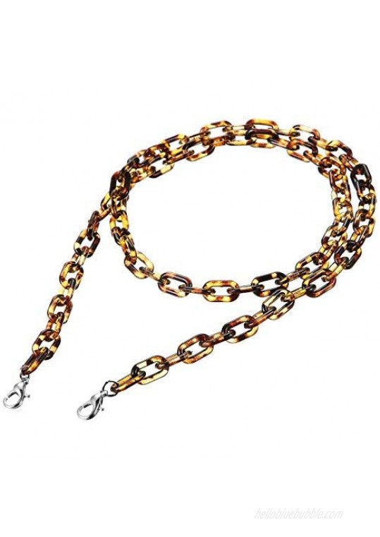 6 Eyeglass Chain Strap Holder Sunglass Chain Acrylic Face Covering Holder Chain Necklace Lanyard