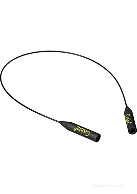 Cablz Original Eyewear Retainer Black and Yellow with Black Cable 14-Inch