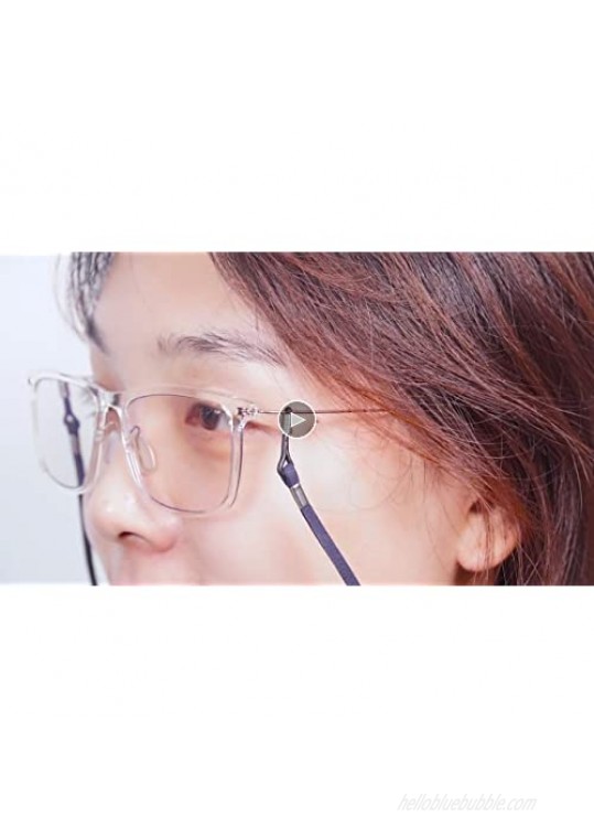 Eyeglasses String Holder Straps Cord Senignol Eyeglass Chains for Women Men 8PCS Adjustable Sunglass Lanyard Eyeglass Retainer Universal PU Glasses Strap and Leather Glasses Strap Sports Styles