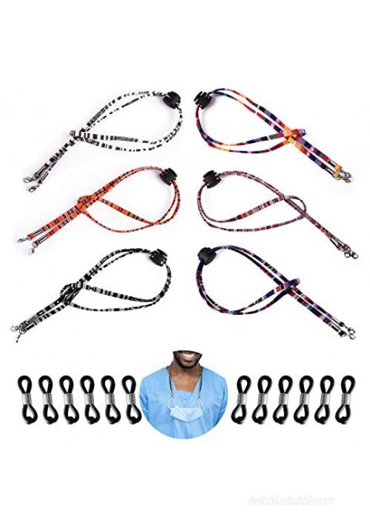 Face Mask Lanyard 18Pcs Adjustable Eyeglass Holder Strap Sunglass Cord for Men Women Kids Boys Girls Elderly