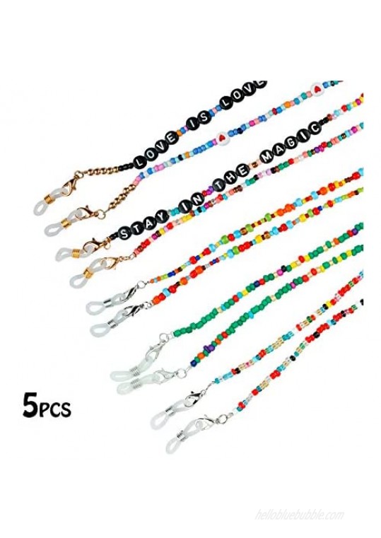 Face Mask Lanyard Men and Women Mask Chain with Clips Glasses Holder Strap Necklace for Kids Children Elderly Adults