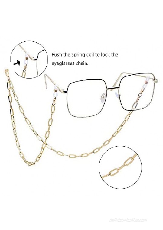 Glasses Chain Holder Eyeglasses Strap Lanyards Chains and Cords for Women Men 4 Pieces