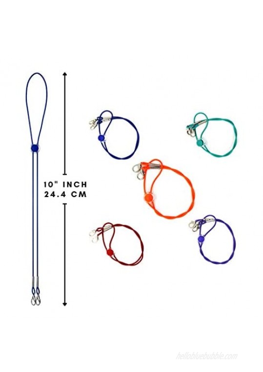 Mask Lanyard 5 Pack Adjustable Length Multi-Color Mask Lanyard for Kids and Adults Durable Cord with Stainless Steel Clasps Face Mask Lanyards Kids Mask Lanyard Mask Chain