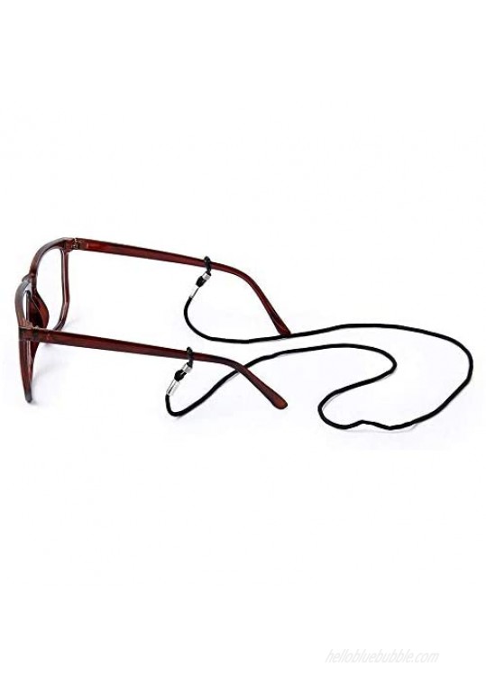 SHTCUS 24Pcs Eyeglass Holder Strap Cord Nylon Eyeglass String Holder Chain Necklace Lightweight Glasses Cord Chain String Eyeglass Retainer Black Medium