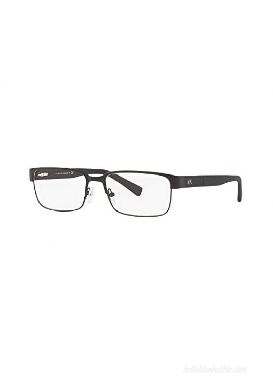 AX Armani Exchange Men's Ax1017 Metal Rectangular Prescription Eyewear Frames