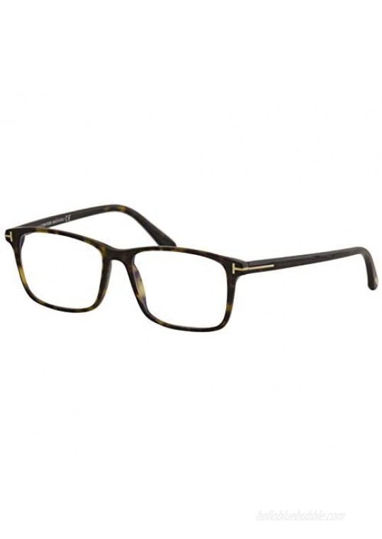 Eyeglasses Tom Ford FT 5584 -B 052 Shiny Dark Havana  Rose Gold"t" Logo/Blue
