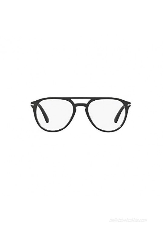 Persol PO3160V Pilot Prescription Eyeglass Frames  Black/Demo  52 mm
