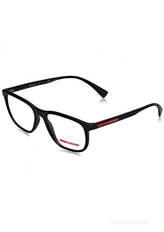 Prada LIFESTYLE PS05LV Eyeglass Frames DG01O1-55 - Black Rubber PS05LV-DG01O1-55