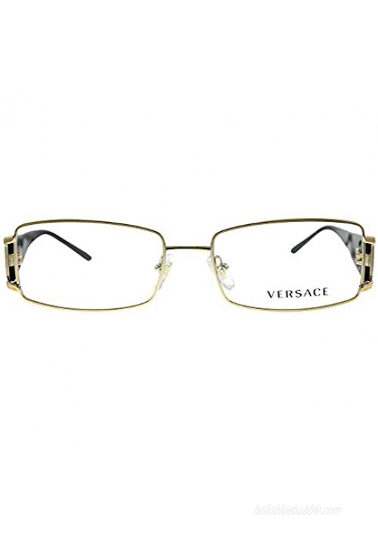 Versace VE 1163M 1252 Pale Gold Metal Rectangle Eyeglasses 52mm