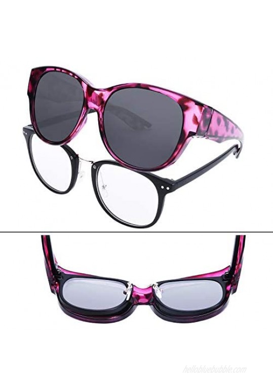 Br’Guras Oversized Polarized Fit over Sunglasses Over Prescription Glasses for Men and Women