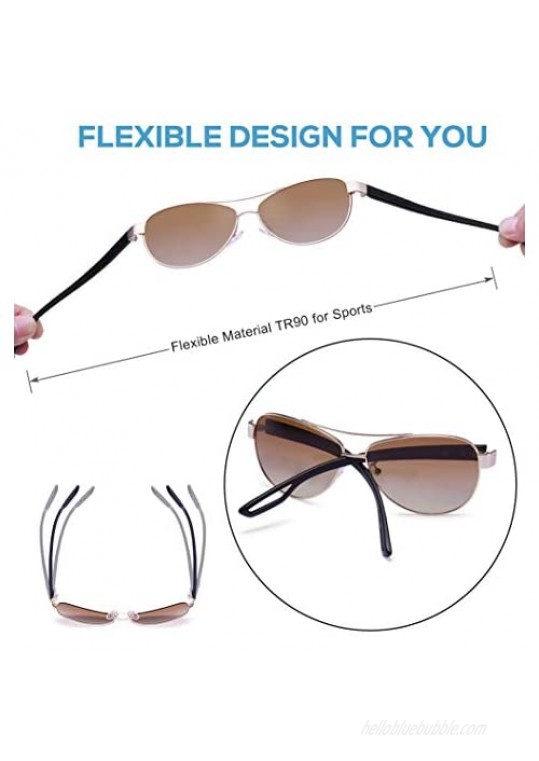 Carfia Polarized Sunglasses for Women UV Protection Outdoor Glasses Ultra-Lightweight Comfort Frame