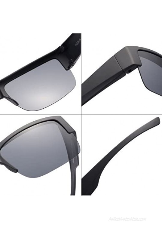 CAXMAN Over Glasses Sunglasses Polarized Lens for Women Men Semi Rimless Frame