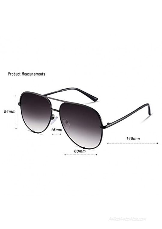 Eyerno Mirrored Aviator Sunglasses For Men Women Fashion Designer UV400 Sun Glasses