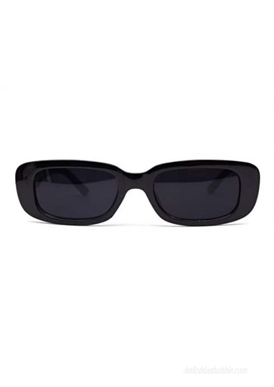 JUSLINK Rectangle Sunglasses for Women Trendy Retro Fashion 90s Sunglasses UV 400 Protection Square Frame Eyewear