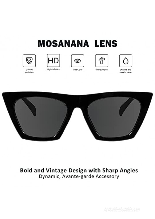 Mosanana Square Cat Eye Sunglasses for Women Trendy Style Model-SHINE
