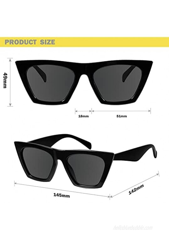 Mosanana Square Cat Eye Sunglasses for Women Trendy Style Model-SHINE