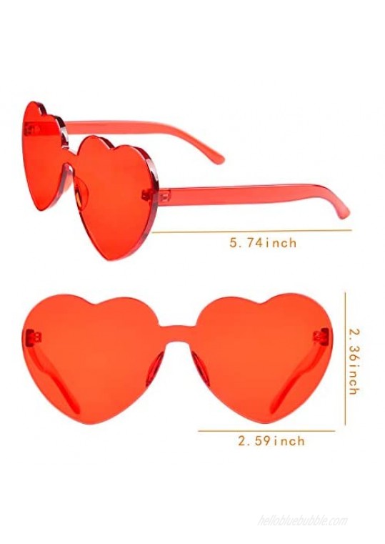 One Piece Rimless Sunglasses Transparent Candy Color Tinted Eyewear 10 Pack Medium