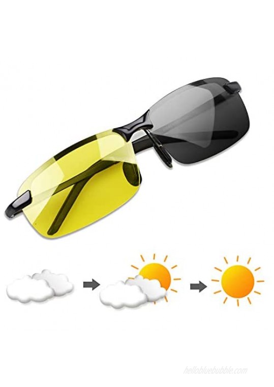Polarized Photochromic Outdoor Sports Driving Sunglasses for Men Women AntiGlare Eyewear Ultra-Light Sun Glasses
