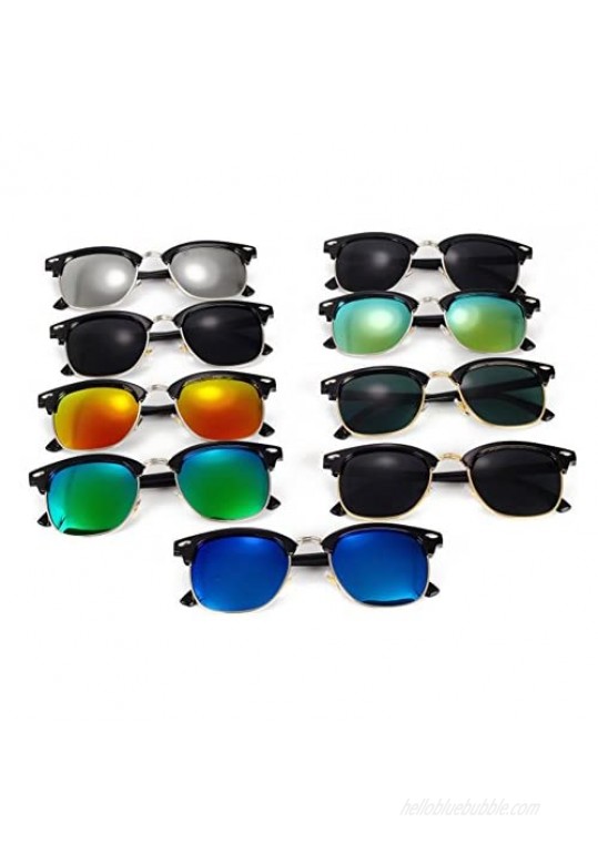 Pro Acme Classic Semi Rimless Polarized Sunglasses with Metal Rivets