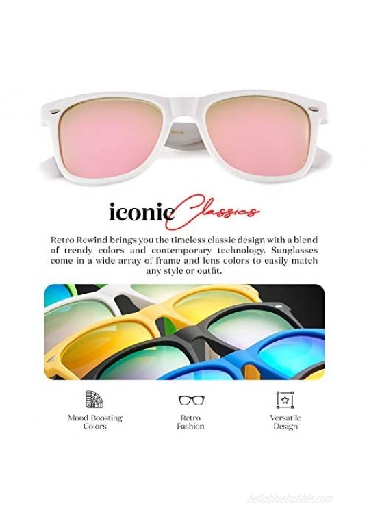 Retro Rewind Polarized Sunglasses for Men Women UV Protection Classic Sun Glasses