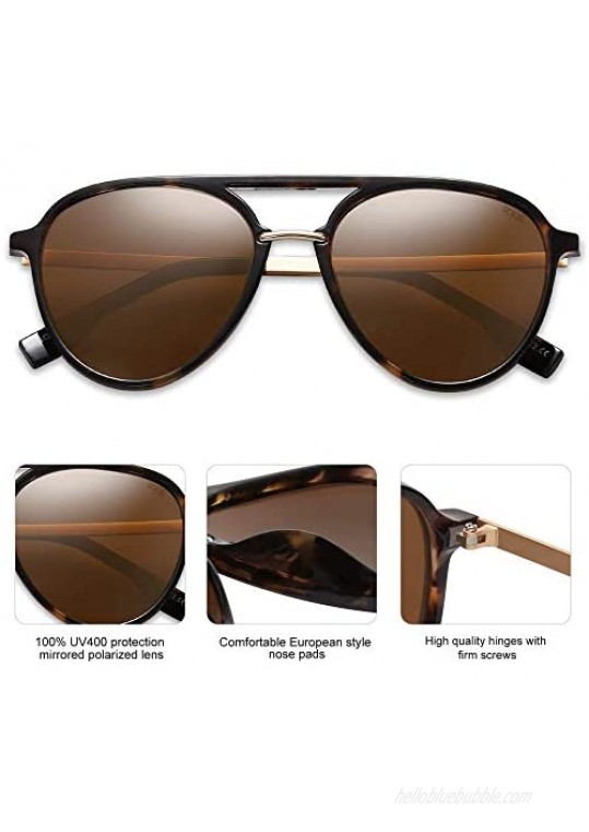 SOJOS Oversized Polarized Sunglasses for Women Men Aviator Large Frame Ladies Shades SJ2078