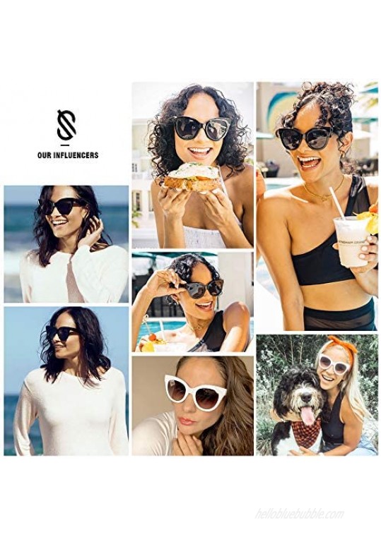 SOJOS Retro Vintage Oversized Cateye Women Sunglasses Designer Shades HOLIDAY SJ2074