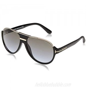 Tom Ford Dimitry Aviator Sunglasses in Shiny Black FT0334S 01P 59