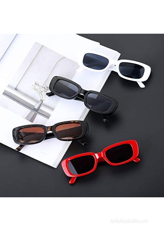 Women Retro Rectangle Sunglasses Vintage Small Square Sun Glasses Novelty Cat Eye Frame Glasses Eyewear