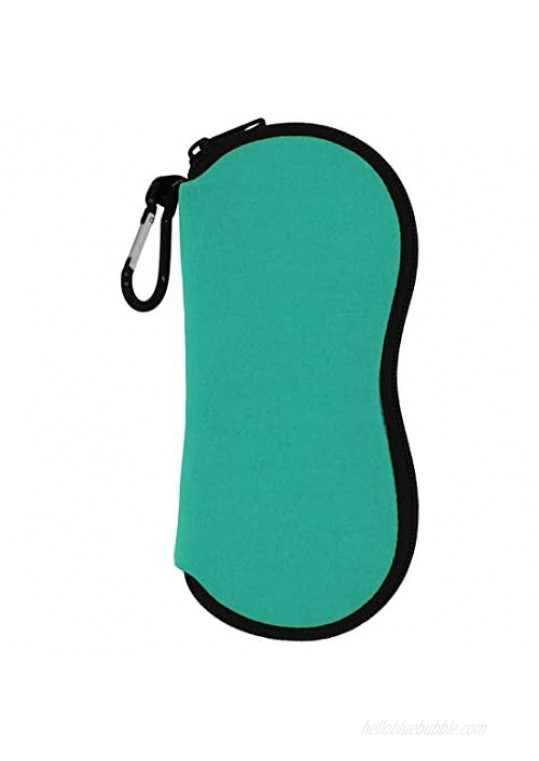 2 Pack Neoprene Glasses Case For Women Portable Sunglasses Pouch With Carabiner