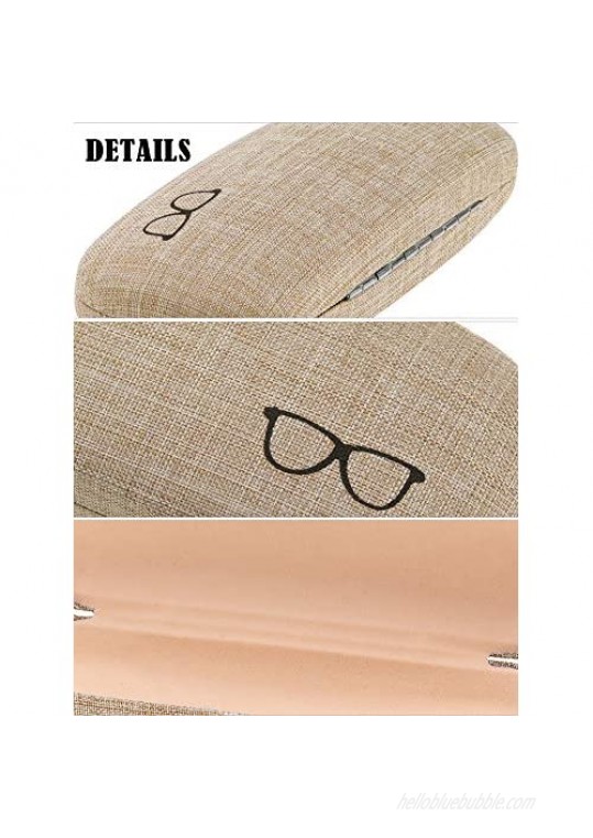 3 Sets Hard Shell Eyeglasses Case Fabric Portable Multicoloured Size 16.5