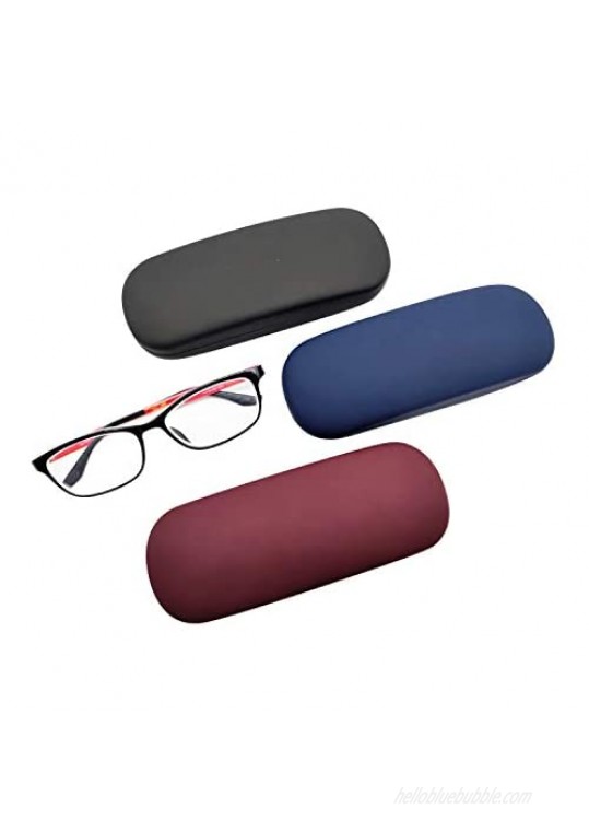 3Pack Unisex Hard Shell Eyeglasses Protector Cases Protective Case For Glasses