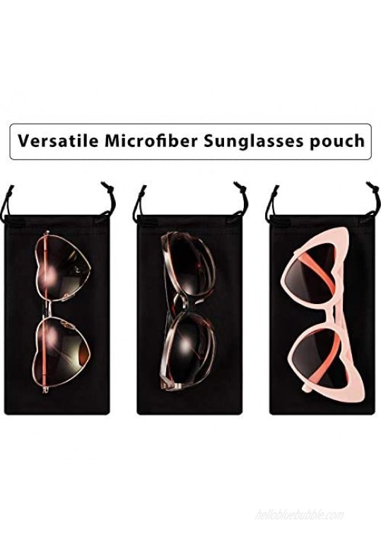 40 Pack Microfiber Case Pouch Bag Glasses Sunglasses Case with 2 Pieces Cleaning Cloth