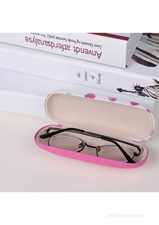 Beautyflier Pack of 2 Fruit Print Hard Shell Frame Glasses Case Eyeglasses Storage Box Reading Glasses Protector Container
