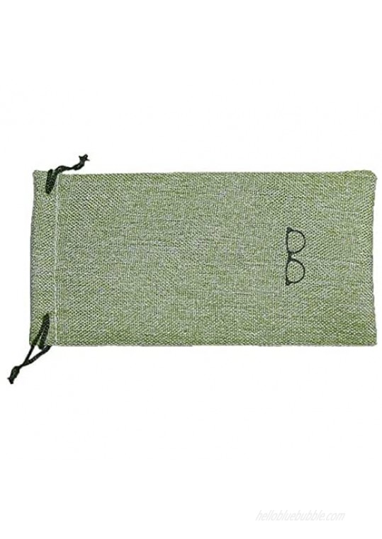 Eye Glasses Case Hard Case Clam Shell Eyeglass Case With Soft Inner Lining Great As An Eye Glass Carry Case 52113 (Green)