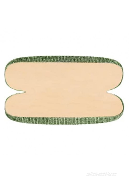 Eye Glasses Case Hard Case Clam Shell Eyeglass Case With Soft Inner Lining Great As An Eye Glass Carry Case 52113 (Green)