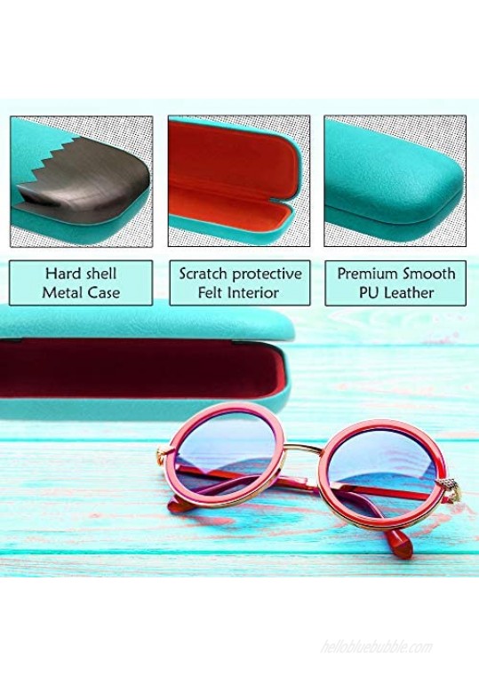 Hard eyeglass case | protective hard shell metal glasses case fits medium size frames by MyEyeglassCase