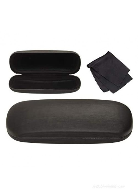 Hard Shell Brushed Eyeglass Case  Protective Holder for Glasses and Sunglasses