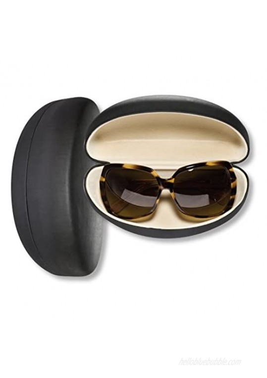 Large Sunglasses Case For Men & Women  Hard Shell Eyeglass Case In Smooth Matte Black
