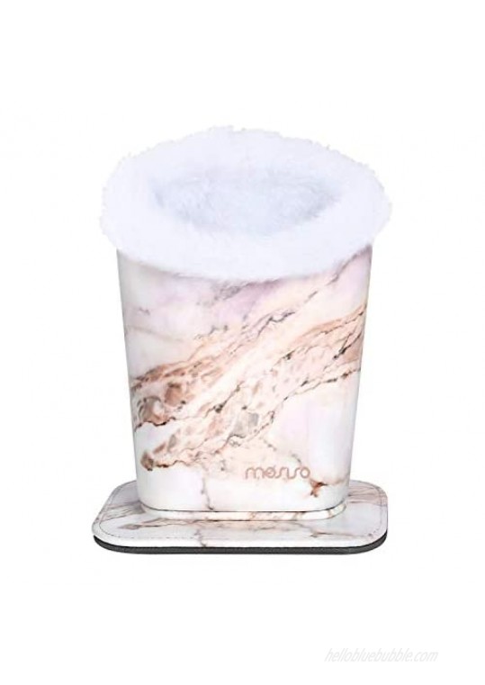 MOSISO Eyeglasses Holder  Plush Lined PU Leather Pattern Stand Case with Magnetic Base  Colorful Marble