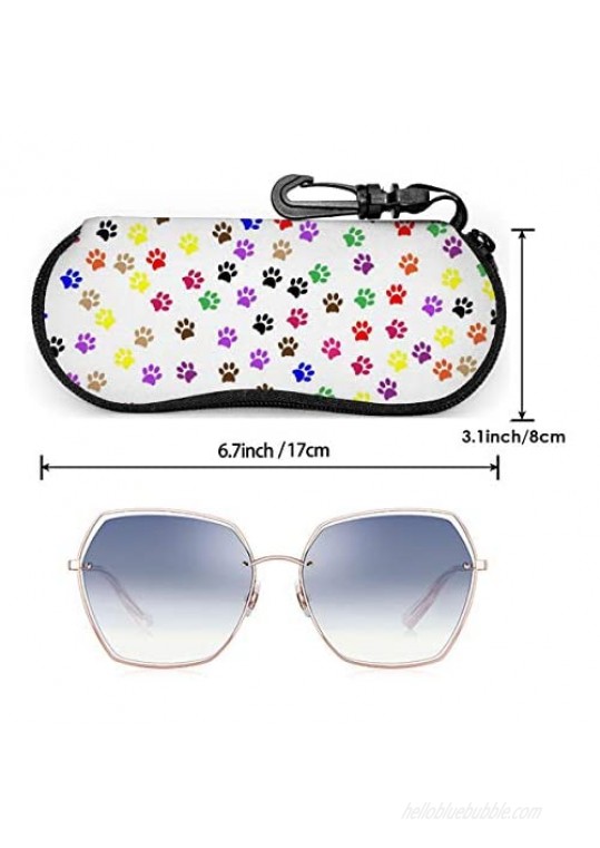 Sunflower Gift Sunglasses Soft Case Ultra Light Neoprene Zipper Eyeglass Case With Belt Clip