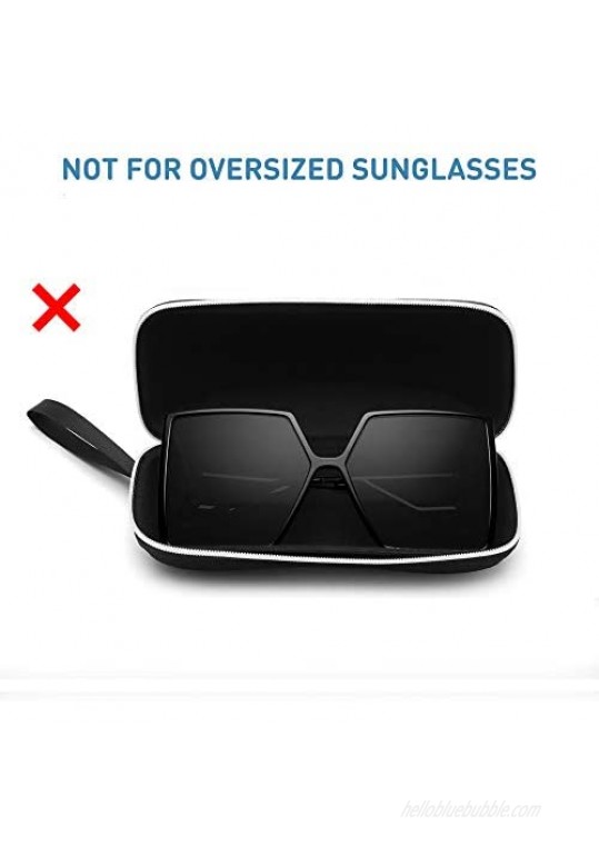 Sunglasses Case for Women’s Men’s Eyeglasses Case EVA Hard Shall Zipper Eyewear Case