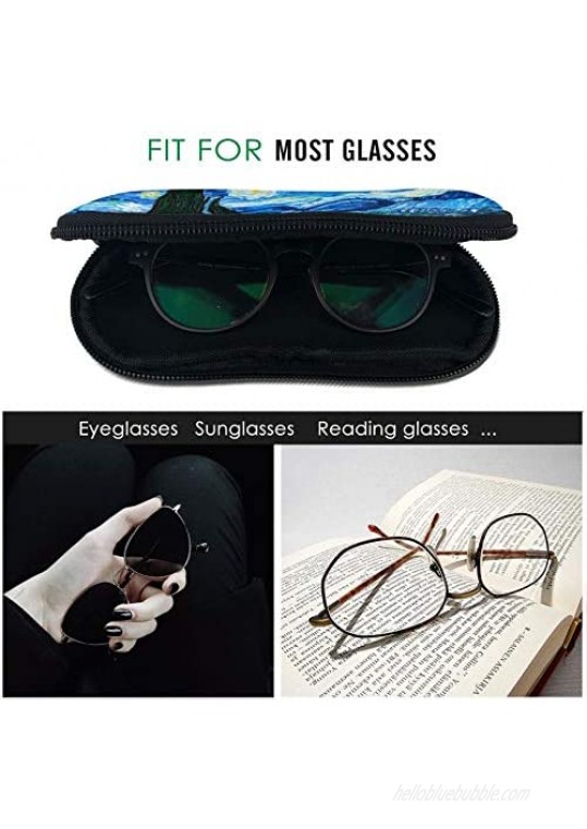 Sunglasses Soft Case Ultra Light Portable Eyeglass Case with Zipper Eyeglasses Case for Women & Men