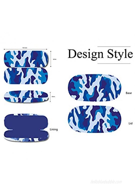 Suri Store Eyeglasses Hard Case Camo Cool Clamshell Camouflage Military Style Box Camo3 L6 W2.1 H1.5inch