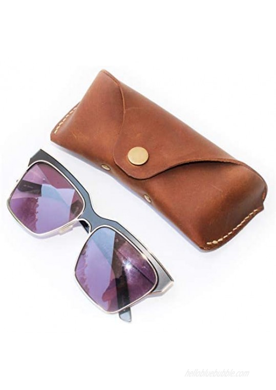 YAN TA Leather Glasses Case Handmade Vintage Sunglasses Bag