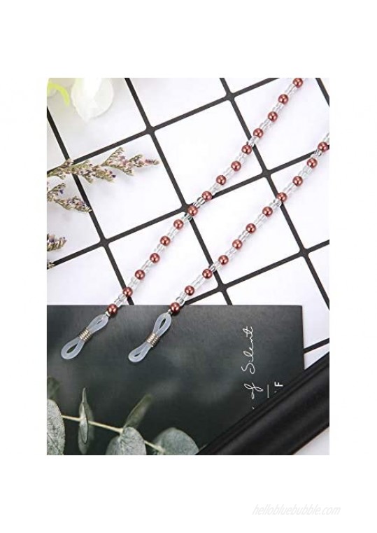 12 Pieces Beaded Eyeglasses String Holder Sunglasses Strap Chain Cord for Women