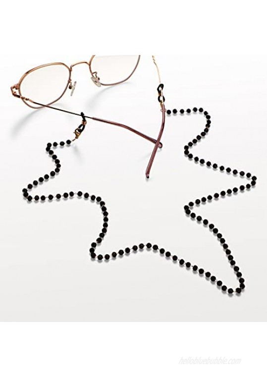 6 Pieces Eyeglasses Chains for Women Sunglasses Chains Holders Glasses Strap Glasses Chain Necklace Eyeglass Strap Chains Eyewear Retainer Reading Glasses Cord Lanyard with Rubber Ring